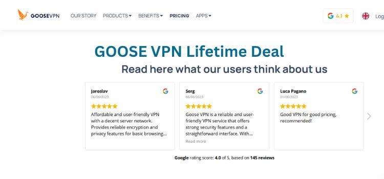 GOOSE VPN Lifetime Deal