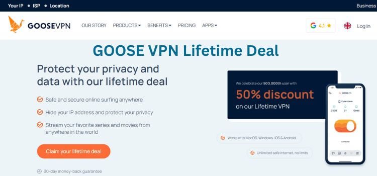 GOOSE VPN Lifetime Deal