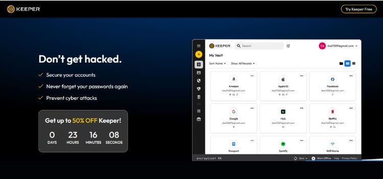 Keeper password manager