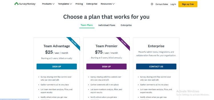 SurveyMonkey vs. Typeform 