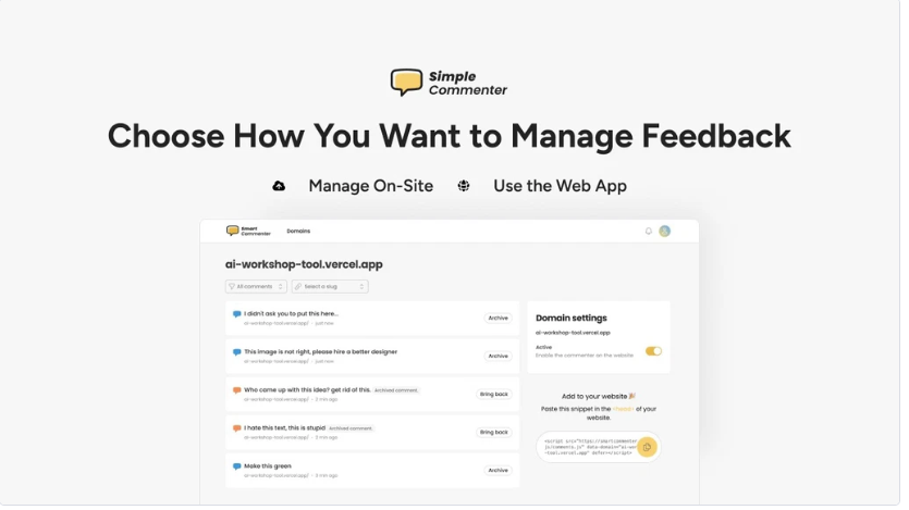 Simple Commenter review